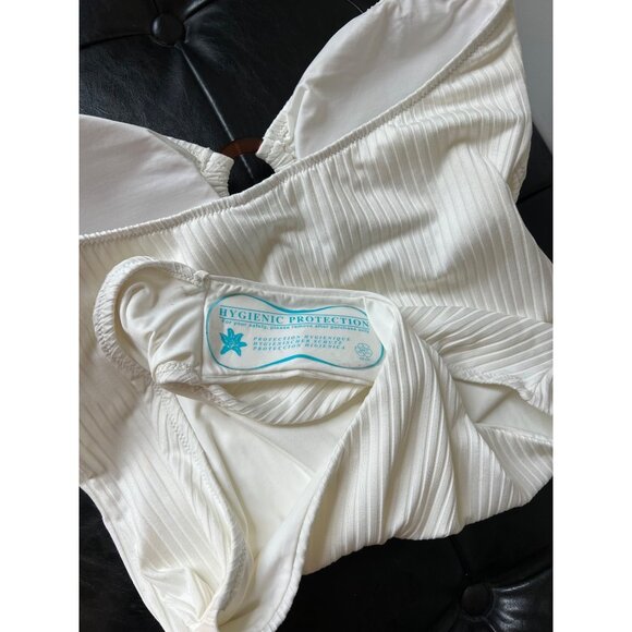 MELISSA ODABASH Barbuda Strapless Ribbed ivory Swimsuit size US 12 - Picture 10 of 10